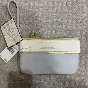 Grey charging wallet/wristlet